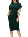 JASAMBAC Work Dresses for Women Office Professional Business Dress with Pockets レディース