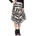 Vince Camuto BX VINCE CAMUTO NEW Women's Tropical Leaf Stripe Asymetrical Skirt TEDO fB[X