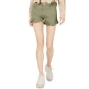 楽天サンガT.D.C. NEW Women's Army Green Topson Ruffled-hem Denim Shorts 6 TEDO レディース