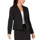 Le Suit LE SUIT NEW Women's Mini-windowpane Single Button Blazer Jacket Top 4 TEDO レディース