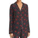 Three Dots スリー ドッツ THREE DOTS Women 039 s Floral Polka Dot Pajama Style Button Down Shirt Top XS TEDO レディース