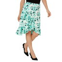 Kasper KASPER Women's Sea Glass Multi Ruffled Floral-print Pull On A-Line Skirt 8 TEDO fB[X