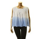 Free People t[s[|[ FREE PEOPLE NEW Women's Smocked Ombre 1/2 Button Blouse Shirt Top TEDO fB[X