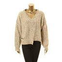 楽天サンガZero Degrees Celsius ZERO DEGREES CELSIUS Women's Metallic Distressed Wool Blend Sweater Top TEDO レディース