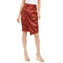 INC NEW Women's Brown Snake Print Mid Rise Asymmetrical Skirt 10 TEDO fB[X