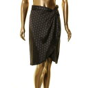 Lush bV LUSH Women's Polka-dot Satin Knot Faux-wrap Straight Pencil Skirt TEDO fB[X