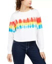 Rebellious One Junior 039 s Tie Dyed Sweatshirt White Size Large レディース