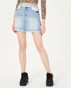 h[nEX Dollhouse Junior's Two Tone Jean Skirt Blue Size 7 fB[X