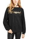 Pretty Rebellious Juniors 039 Metallic Blessed Graphic Sweatshirt Black Size Small レディース