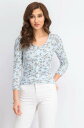 Crave Fame Juniors' Ruched Floral Top Blue Size X-Small fB[X