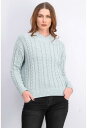 Hippie Rose Juniors' Cable-Knit Drop-Shoulder Sweater Green Size Large fB[X