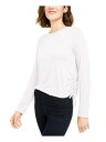Rebellious One Women's Juniors' Side-Ruched Top White Size X-Large fB[X