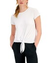 ID Ideology Women's Knot Front T-Shirt White Size X-Large fB[X