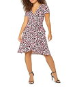 レオタ Leota Women's Brandy Dress in Brushstroke Leopard Fruit Dove Black XS Lord & レディース