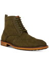 f MADDEN Mens Olive Green Brogue Front Heel Remppr Wingtip Boots Shoes 12 M Y