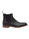 JOHNSON & MURPHY Mens Black Pull Tab Danby Round Toe Block Heel Chelsea 8 M Y