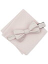 ALFANI Mens Pink Solid Textured Pre-Tied Bow Tie メンズ