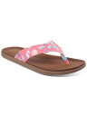 CLUBROOM Mens Coral Printed Padded Riley Round Toe Slip On Flip Flop Sandal 11 M Y