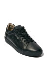 I[ZCc ALLSAINTS Mens Black Sheer Round Toe Platform Leather Athletic Sneakers 46 Y