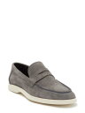 gD[u[gj[[N TO BOOT NEW YORK Mens Gray Penny UnRyan Round Toe Slip On Leather Loafers 10 M Y