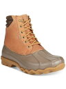 Xy[ SPERRY Mens Beige Waterproof Avenue Round Toe Lace-Up Leather Duck Boots 10.5 Y