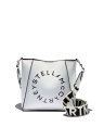 STELLAMCCARTNEY Women's White Faux Leather Trim Logo Adjustable Crossbody レディース