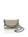 楽天サンガSTELLAMCCARTNEY Women's Gray Falabella Polyester Pebbled Chain Strap Mini Bag レディース