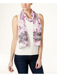 INC Womens Purple Eyelet Floral Skinny Lightweight Scarf レディース