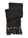 f STEVE MADDEN Black Blanket Scarf fB[X