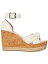 ǥ MADDEN GIRL Womens White 1-1/2 Platform Colette Toe Wedge Heeled Sandal 9.5 M ǥ