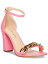 ǥ MADDEN GIRL Womens Pink Chain Bella Round Toe Block Heel Heeled Sandal 6 M ǥ