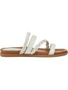 ジュルネ コレクション JOURNEE COLLECTION Womens White Colette Open Toe Slip On Slide Sandals Shoes 8 レディース