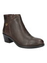 楽天サンガイージーストリート EASY STREET Womens Brown Side Panel Snap Goring Bean Cap Toe Booties 9.5 M レディース