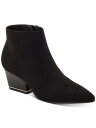 ALFANI Womens Black Armena Pointed Toe Stacked Heel Zip-Up Booties 7 M レディース