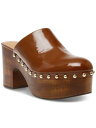WILD PAIR Womens Brown 2 Platform Adorre Toe Block Heel Slip On Clogs Shoes 6 M レディース
