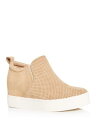 J SLIDES Womens Sand Beige 1 Platform Sallie Toe Wedge Leather Sneakers 6.5 M レディース