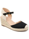 ジュルネ コレクション JOURNEE COLLECTION Womens Black Cap 1/2 Platform Ashlyn Wedge Shoes 7.5 M レディース