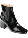 ジュルネ コレクション JOURNEE COLLECTION Womens Black Haylinn Square Toe Block Heel Booties 7.5 M レディース