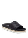 J SLIDES Womens Black Espadrille-Braiding Rollie Slip On Slide Sandals 9 M レディース