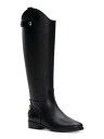 楽天サンガINC Womens Black Pull Tabs Snap Aleah Toe Stacked Heel Leather Riding Boot 5 M レディース