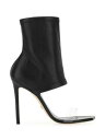 スチュアート ワイツマン STUART WEITZMAN Womens Black Padded Square Toe Stiletto Leather Shootie 7 B レディース