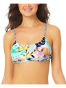 CALIFORNIA SUNSHINE ファッション 水着 CALIFORNIA SUNSHINE Women's White Tropical Print Bralette Swimsuit Top S カラー:White■ご注文の際は、...