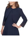 WFVJn[h JESSICA HOWARD Womens Navy 3/4 Sleeve Bolero Jacket Petites 6P fB[X