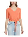 FRAYED JEANS Womens Orange Fit