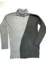 ALFANI Womens Gray Ribbed Long Sleeve Turtle Neck Sweater Size: L fB[X