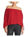 レイチェルロイ RACHEL RACHEL ROY Womens Red Long Sleeve Strapless Top M レディース