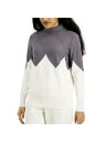 ALFANI Womens Gray Textured Rib-knit Trim Long Sleeve Mock Neck Sweater L fB[X