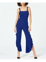 INC Womens Navy Sleeveless Square Neck Wide Leg Cocktail Jumpsuit Size: 18 レディース