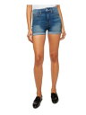 セブンフォーオルマンカインド Jen 7 By 7 For All Mankind Womens Blue Denim Rolled-cuff High Waist Shorts 2 レディース