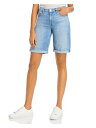 楽天サンガセブンフォーオルマンカインド Jen 7 By 7 For All Mankind Womens Light Blue Rolled-cuff Bermuda Shorts 0 レディース